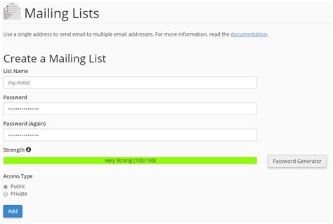 email lists membership